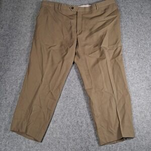 Joseph & Feiss Dress Pants Mens 42 Tan 100% Wool Flat Front Trousers